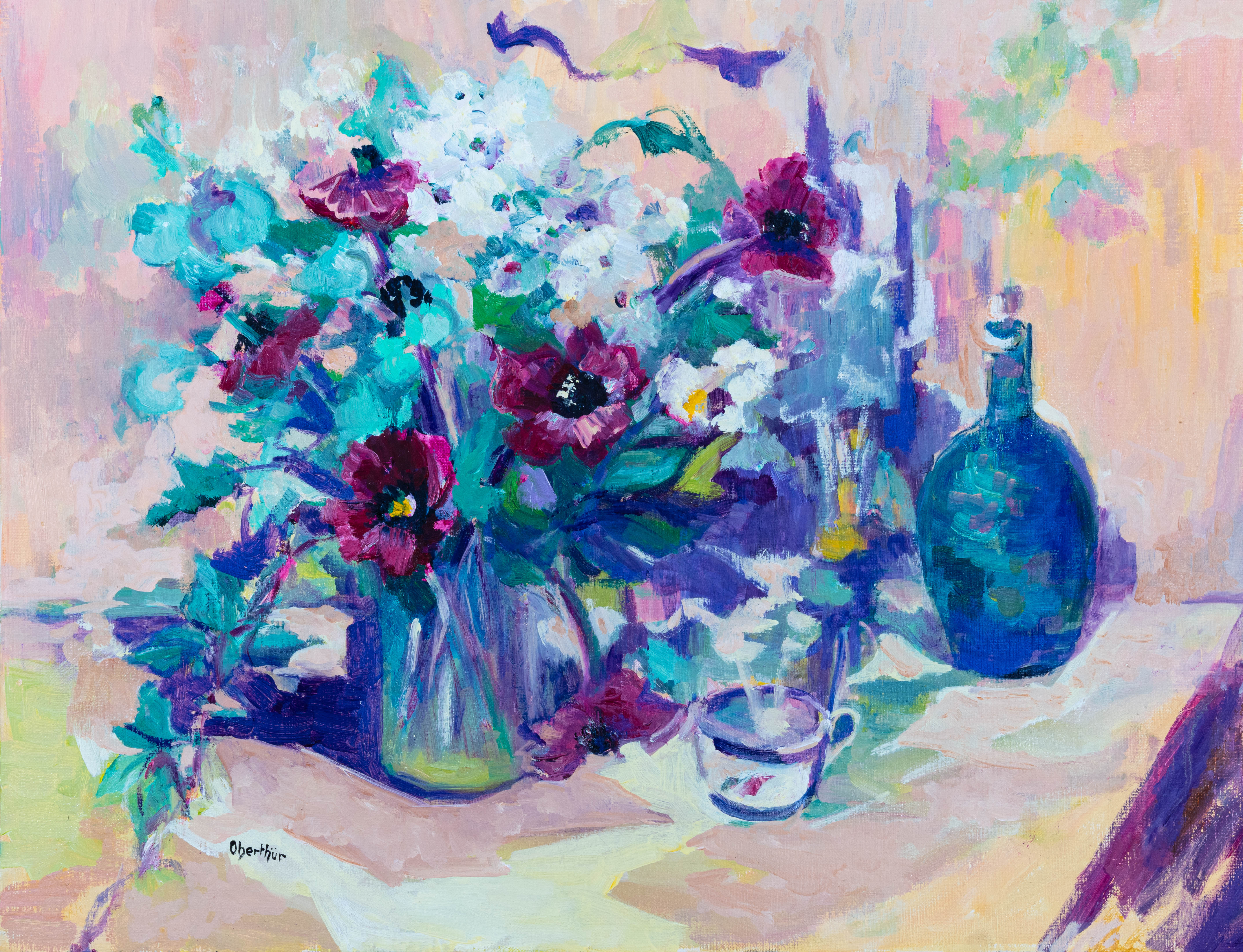 Christine Oberthur (French, b.1939)Anemones